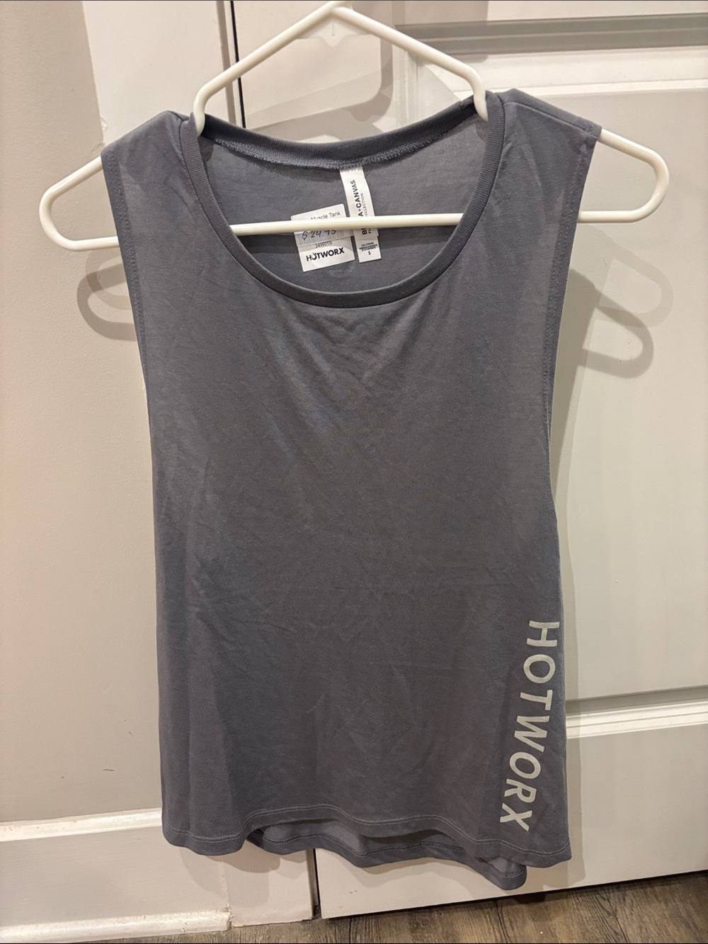 Women’s Gray Hotworx Muscle Tank Top - Brand New